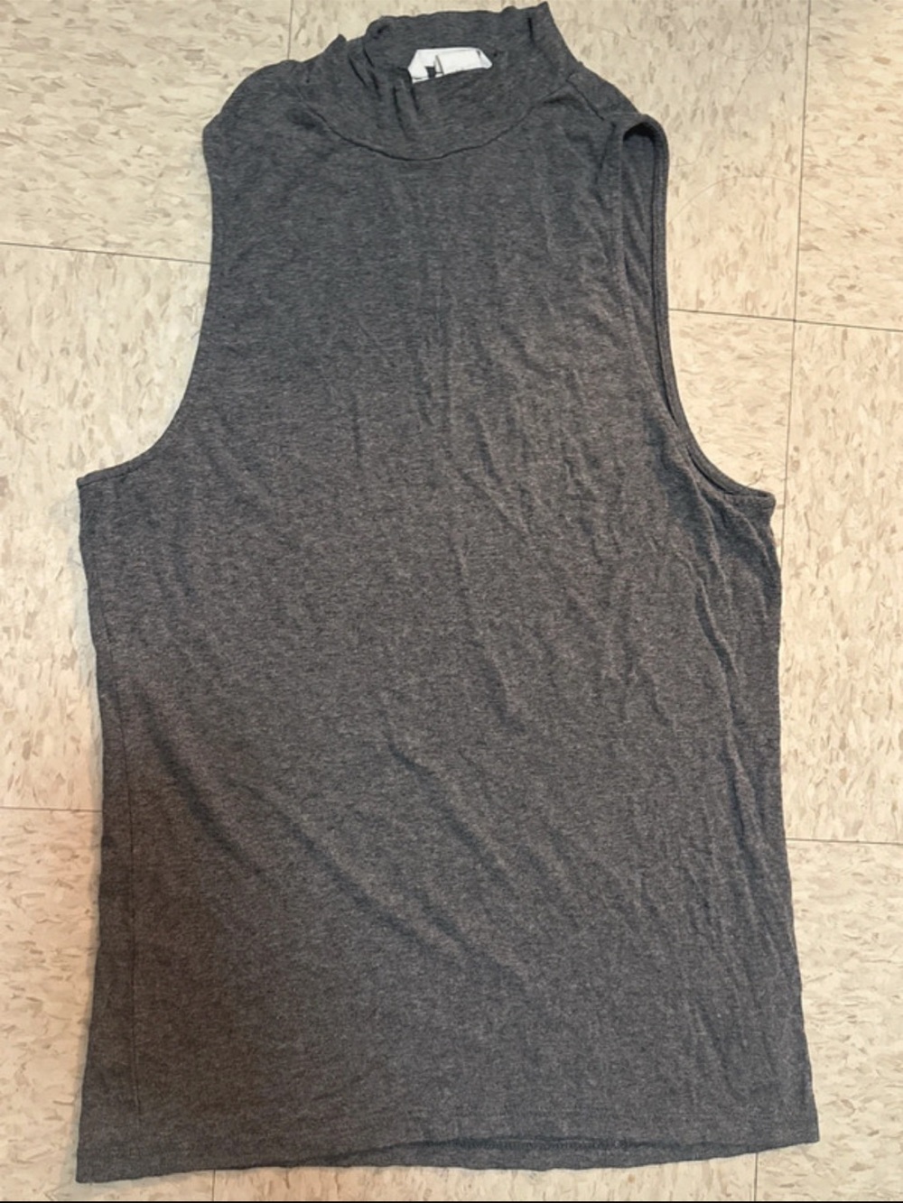 Gray mock neck top